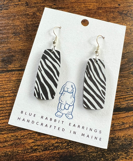 Acrylic Zebra Print Earrings