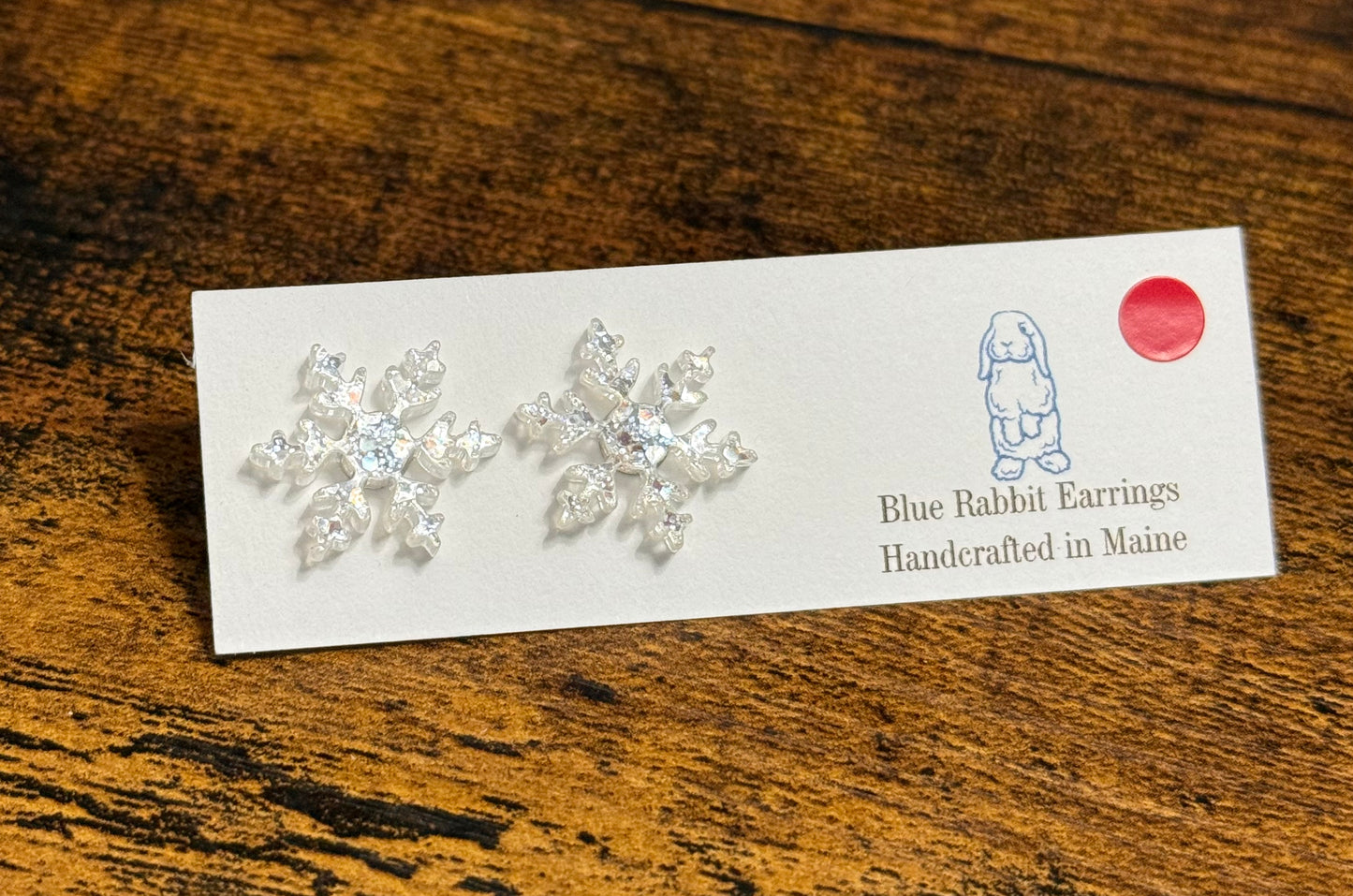 Acrylic Snowflake Studs