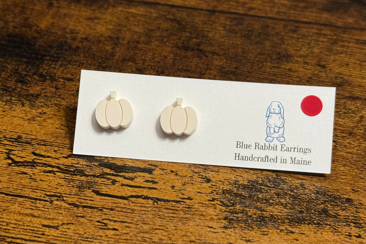 Acrylic Ivory Pumpkin Studs