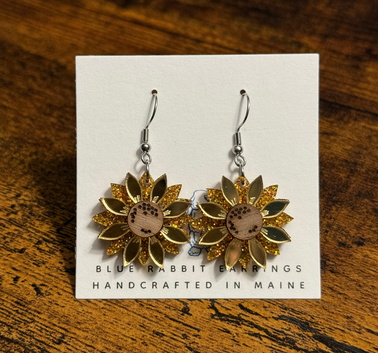 Acrylic Yellow Sunflower Earrings