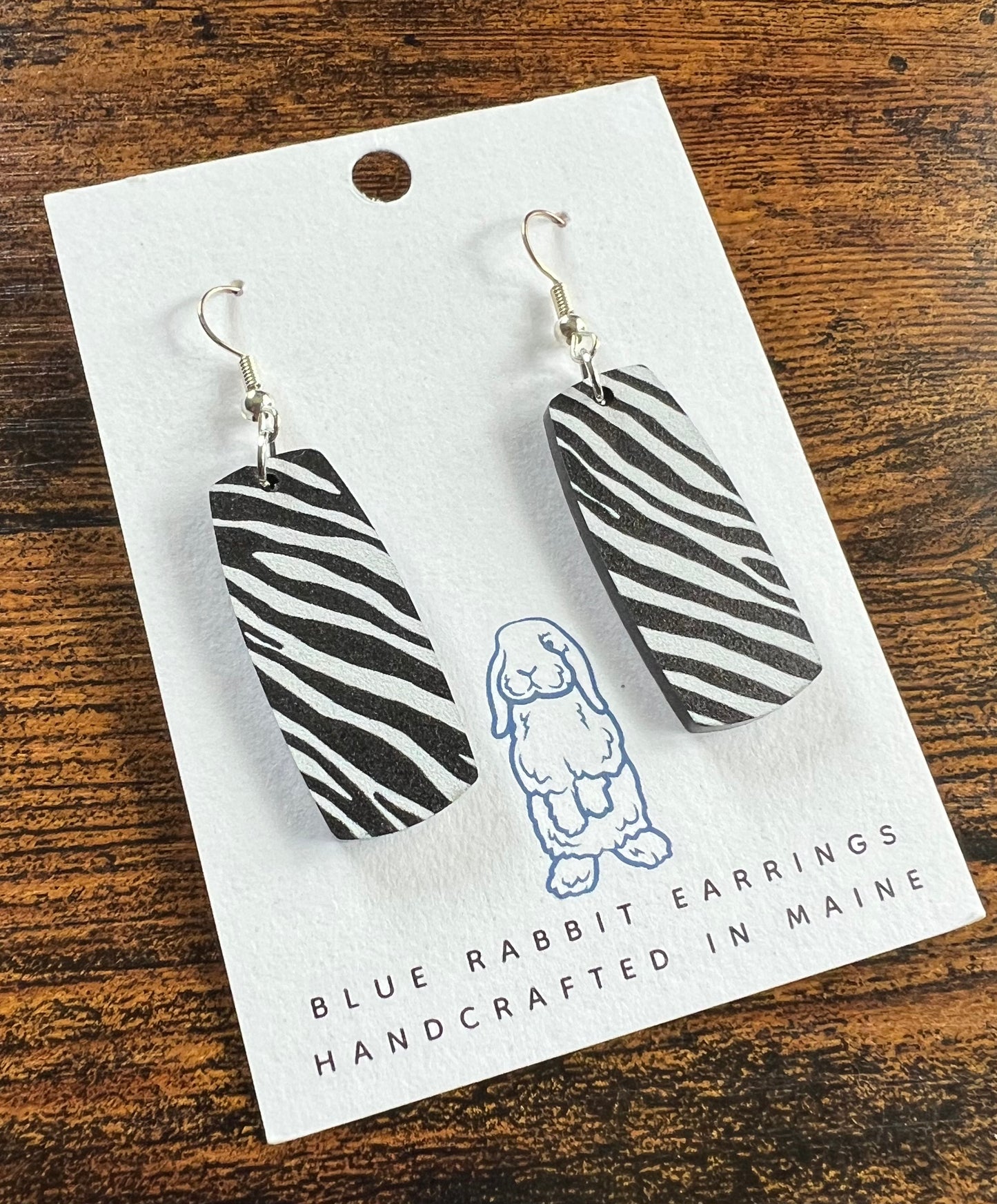 Acrylic Zebra Print Earrings