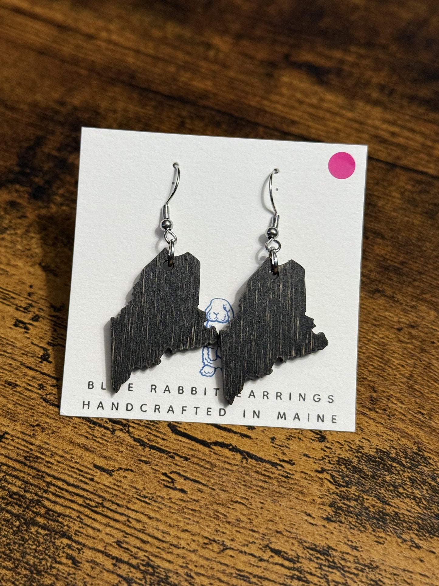 State of Maine Earrings in Black