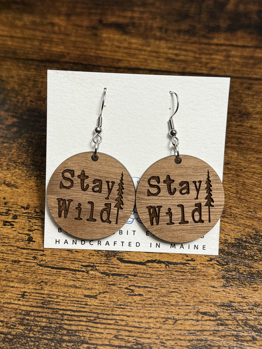 Walnut Stay Wild Earrings