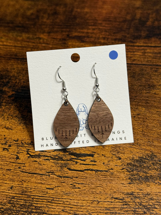 Walnut Tree Design Earrings- Small