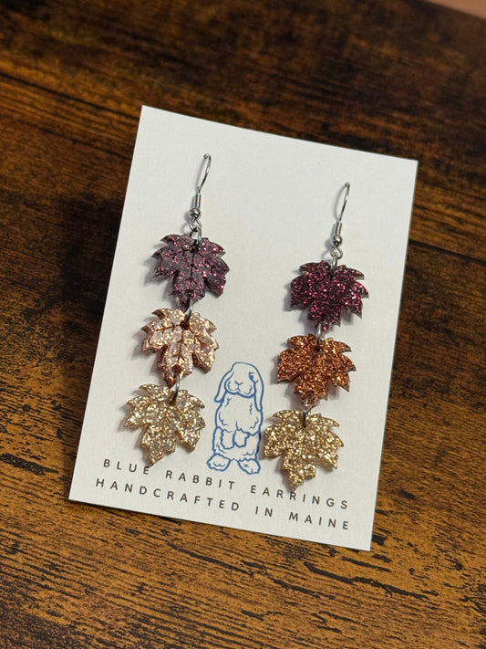 Acrylic Leaf Earrings