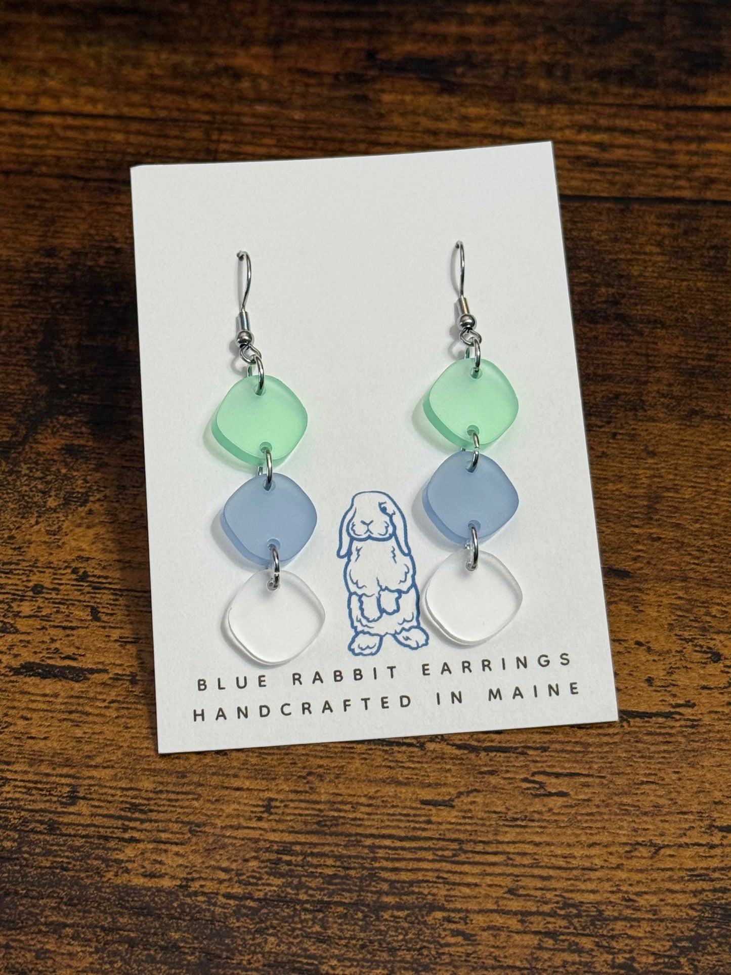 Acrylic Pebble Earrings