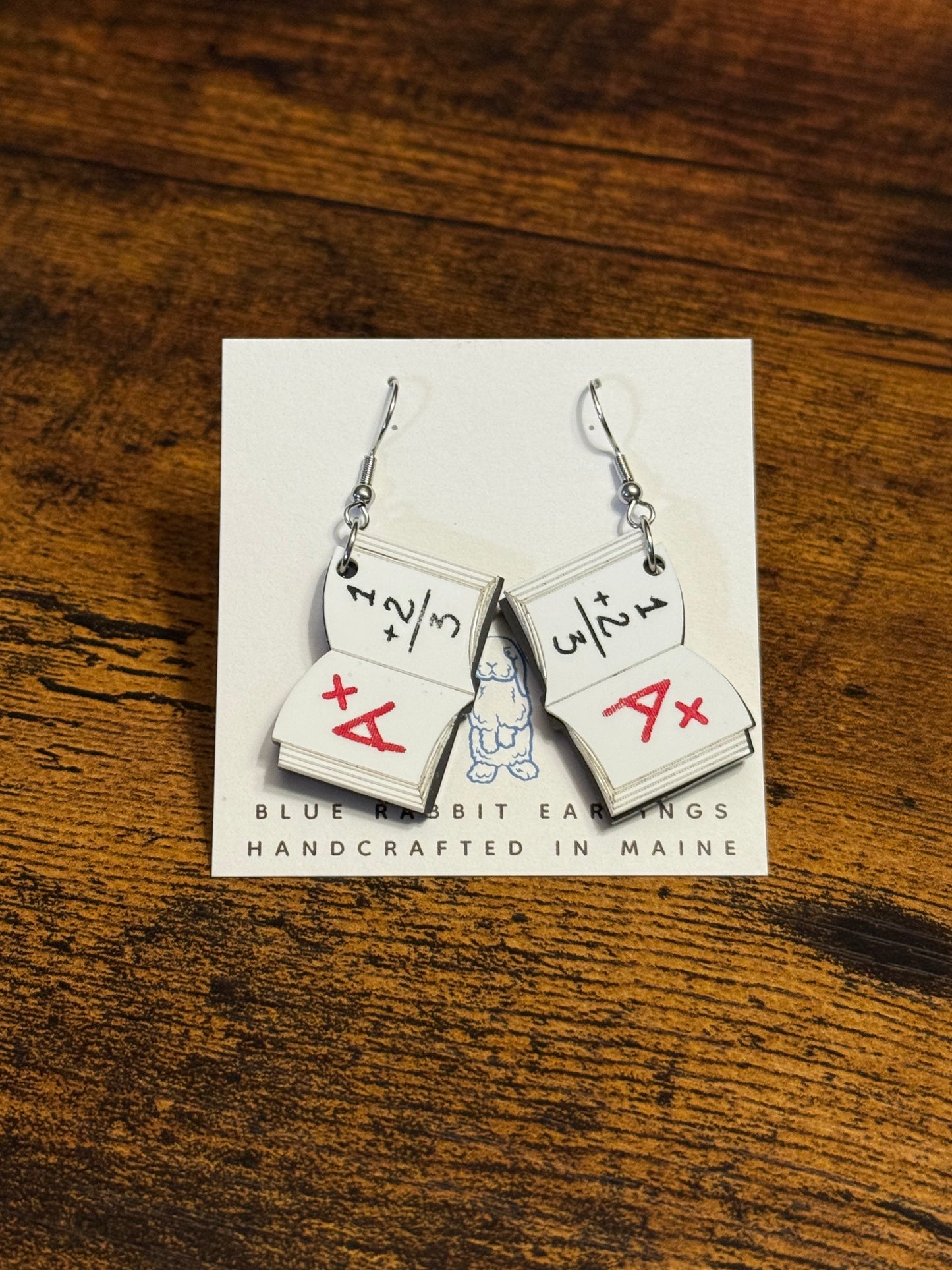 Acrylic Composition Notebook Earrings