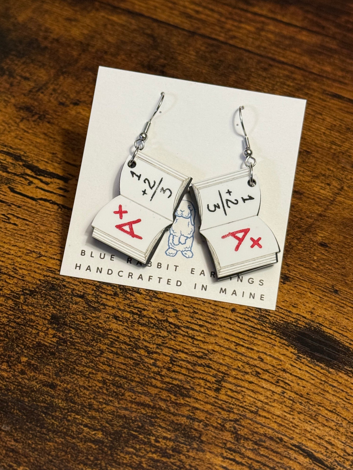 Acrylic Composition Notebook Earrings