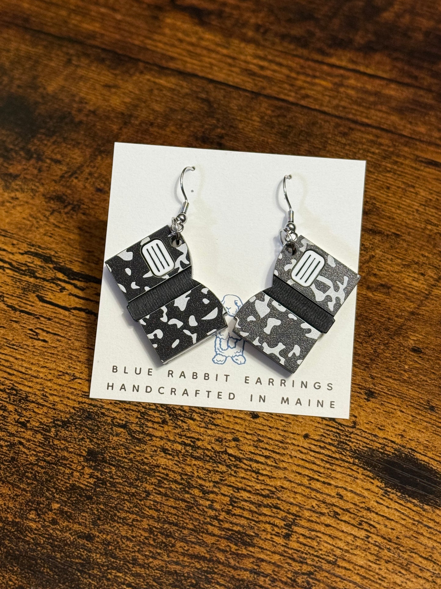 Acrylic Composition Notebook Earrings