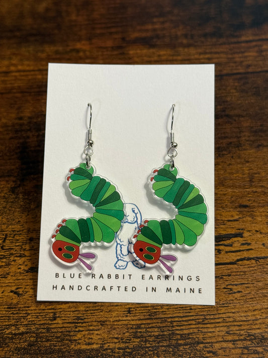 Acrylic Caterpillar Earrings