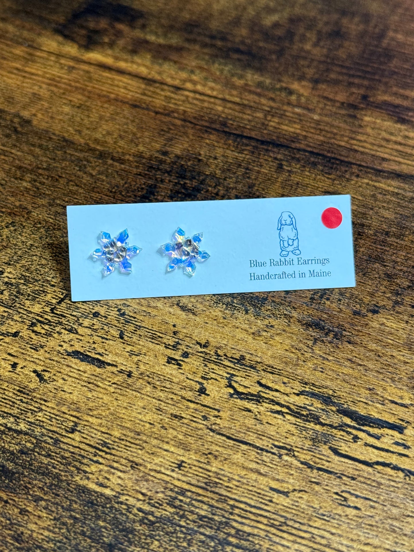 Acrylic Snowflake Studs