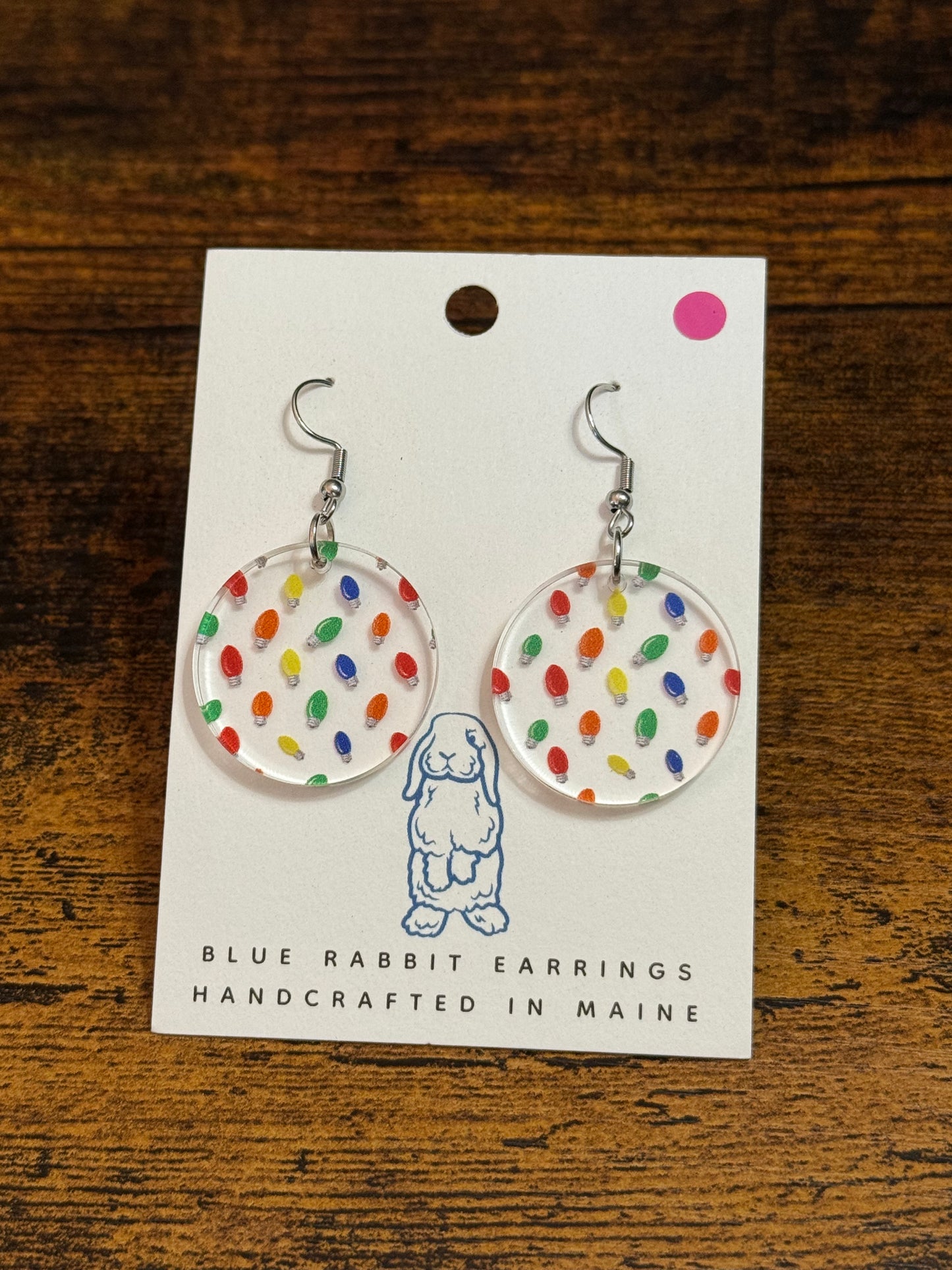 Acrylic Christmas Light Earrings