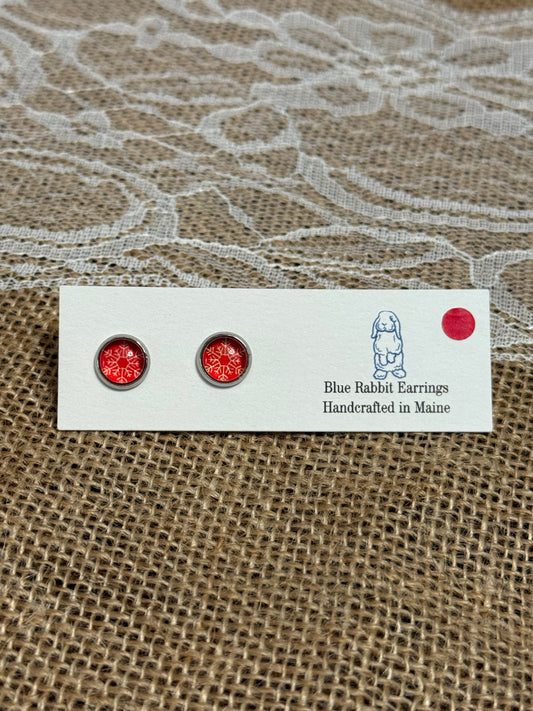 8mm Snowflake Studs