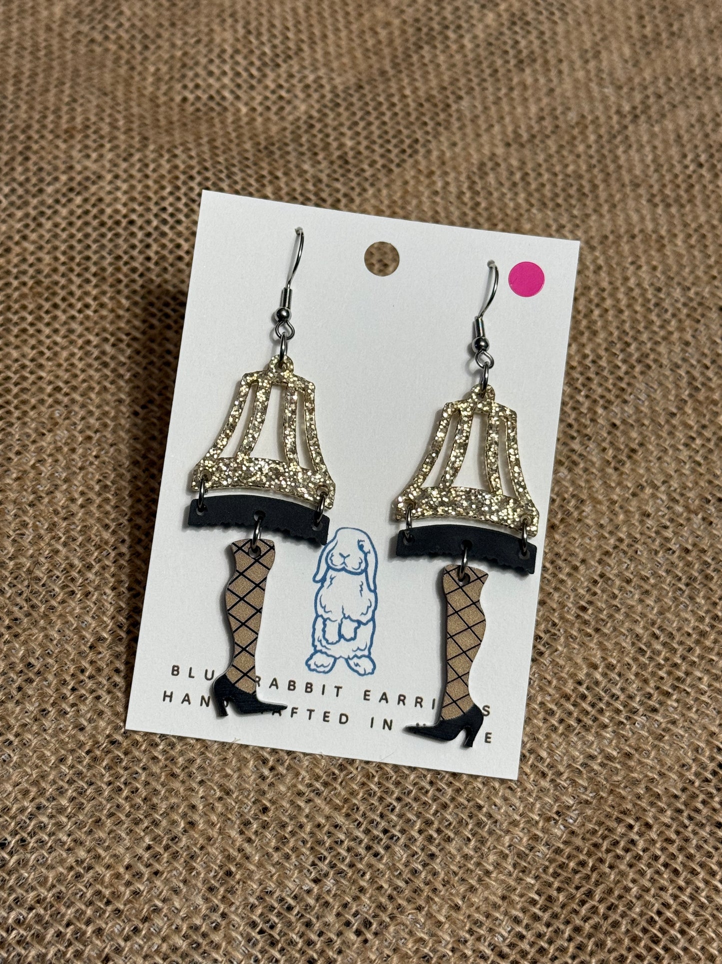 Acrylic Leg Lamp Earrings