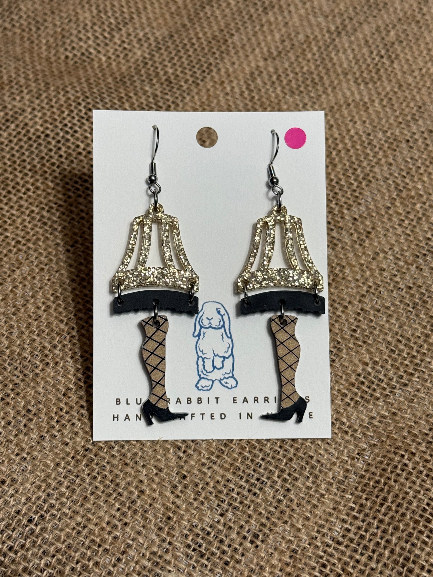Acrylic Leg Lamp Earrings