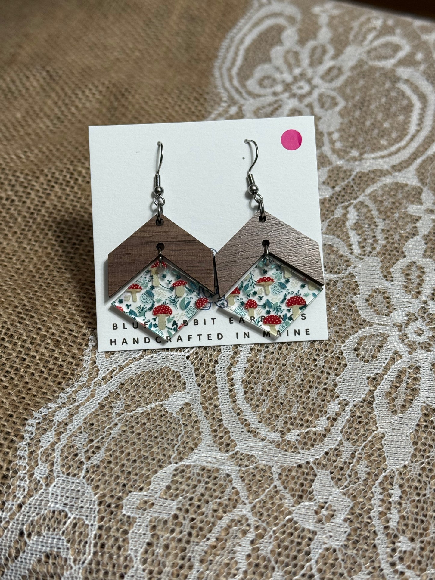 Acrylic Mushroom Earrings