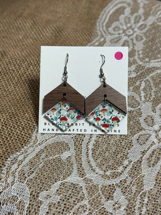 Acrylic Mushroom Earrings
