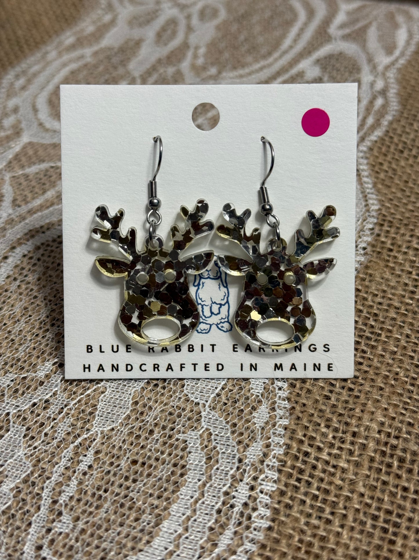 Acrylic Reindeer Earrings