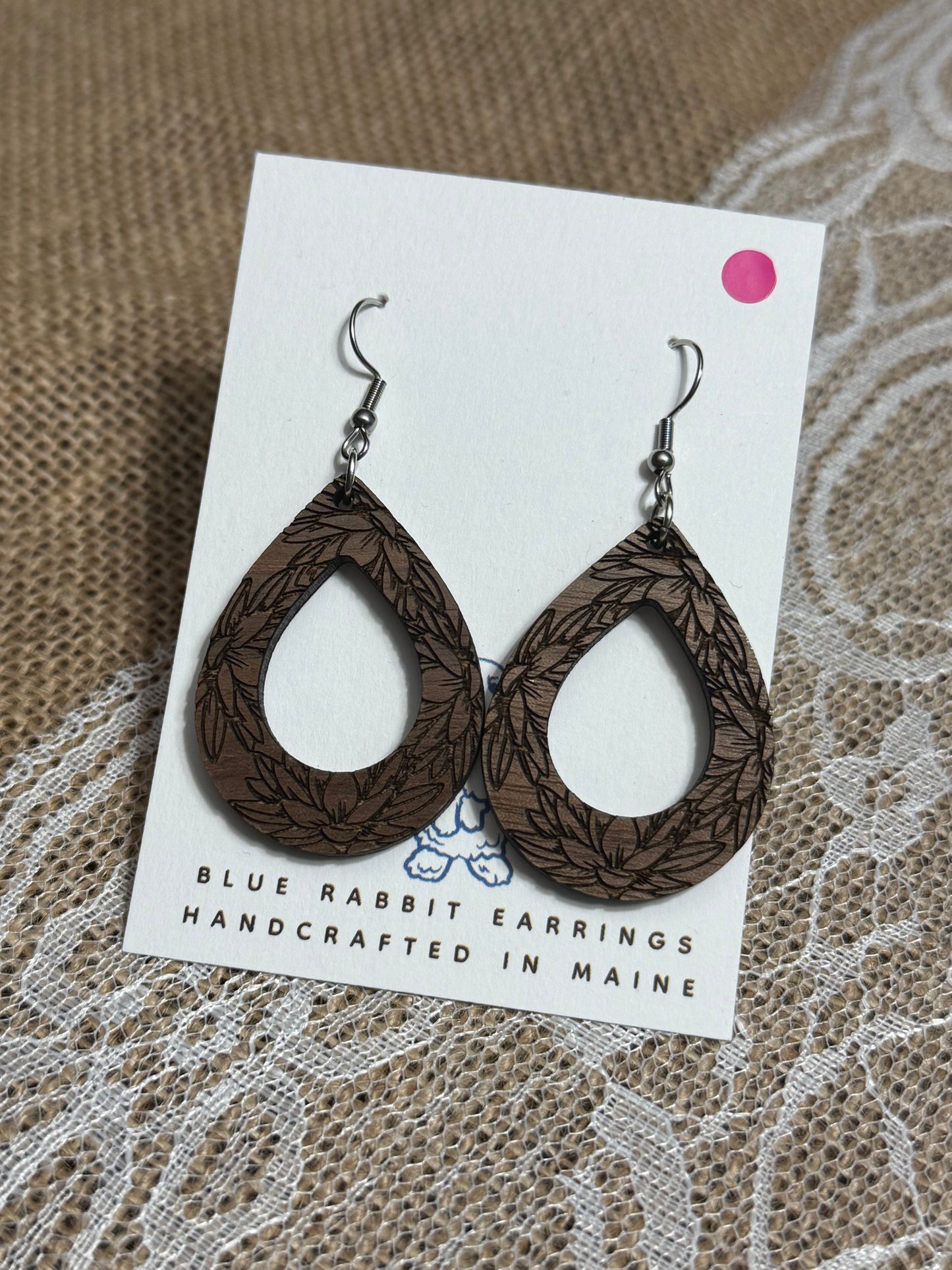Walnut Floral Earrings