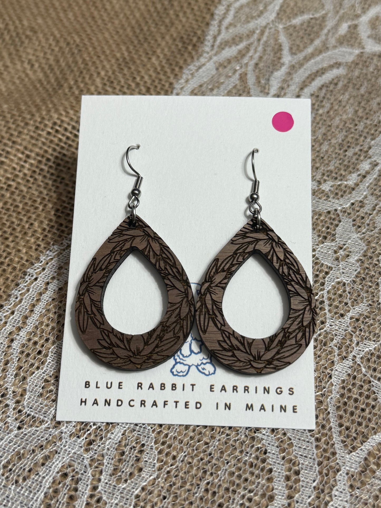 Walnut Floral Earrings