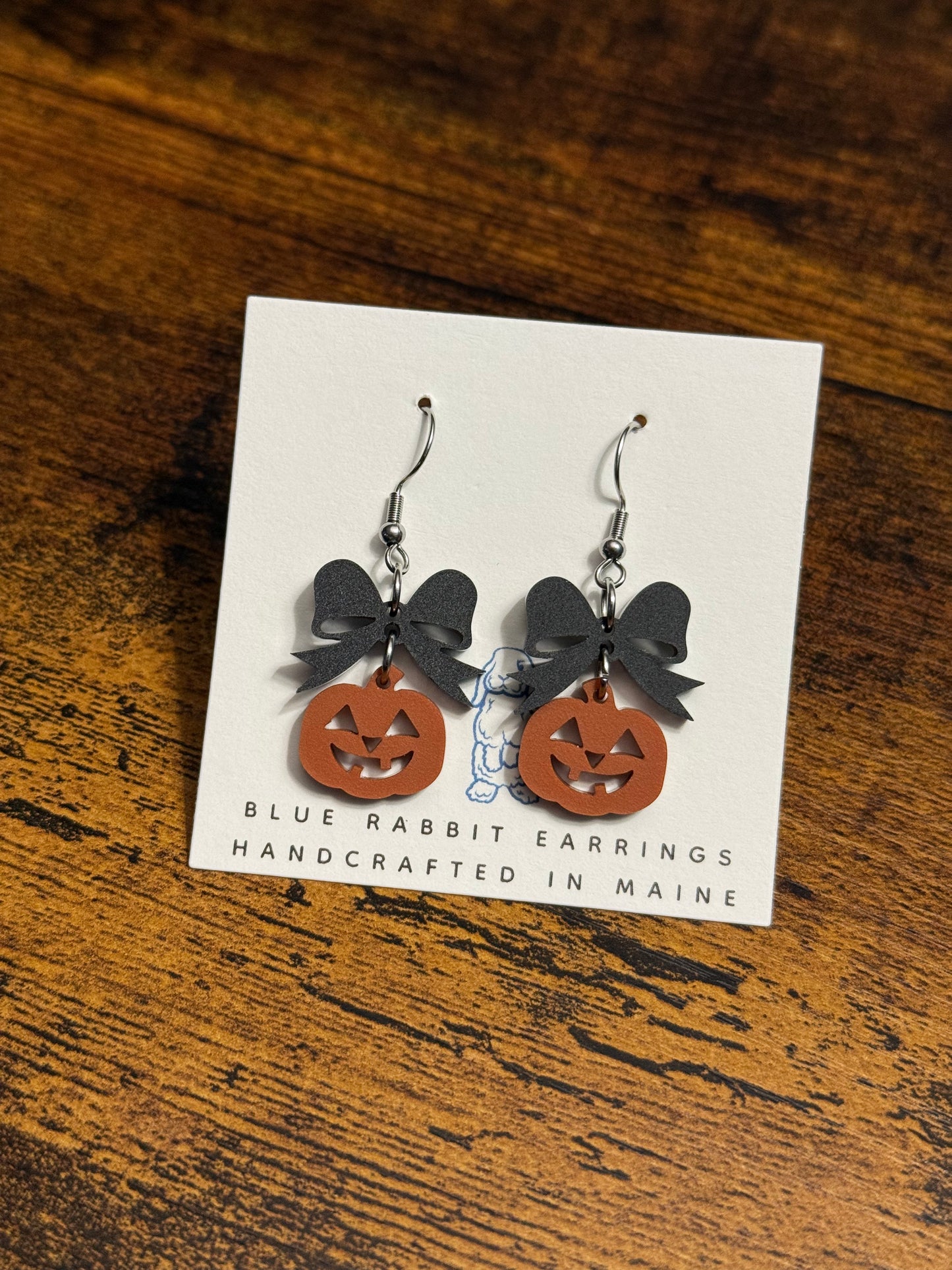 Acrylic Mini Jack o’ Lantern Earrings