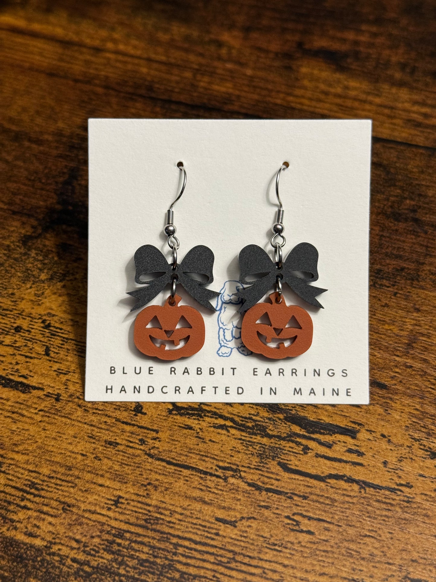 Acrylic Mini Jack o’ Lantern Earrings