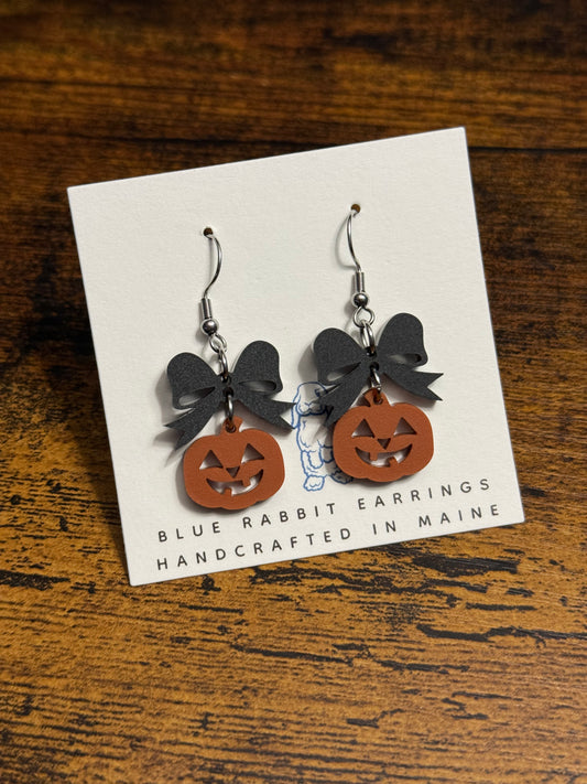 Acrylic Mini Jack o’ Lantern Earrings