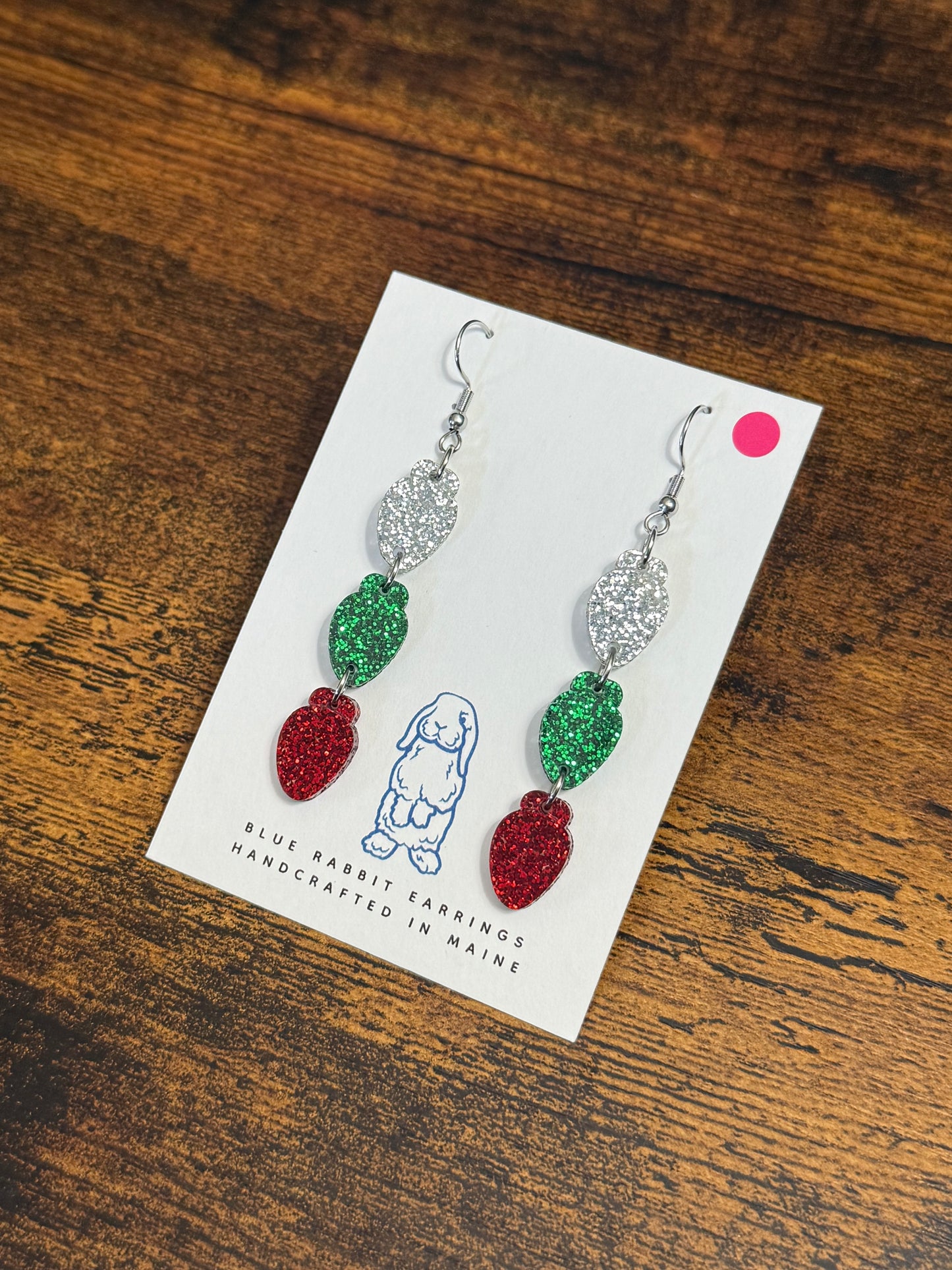 Acrylic Christmas Bulb Earrings