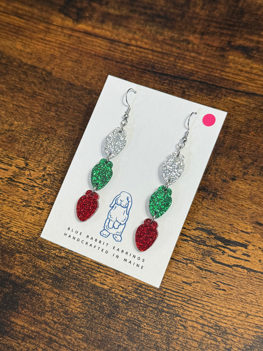 Acrylic Christmas Bulb Earrings