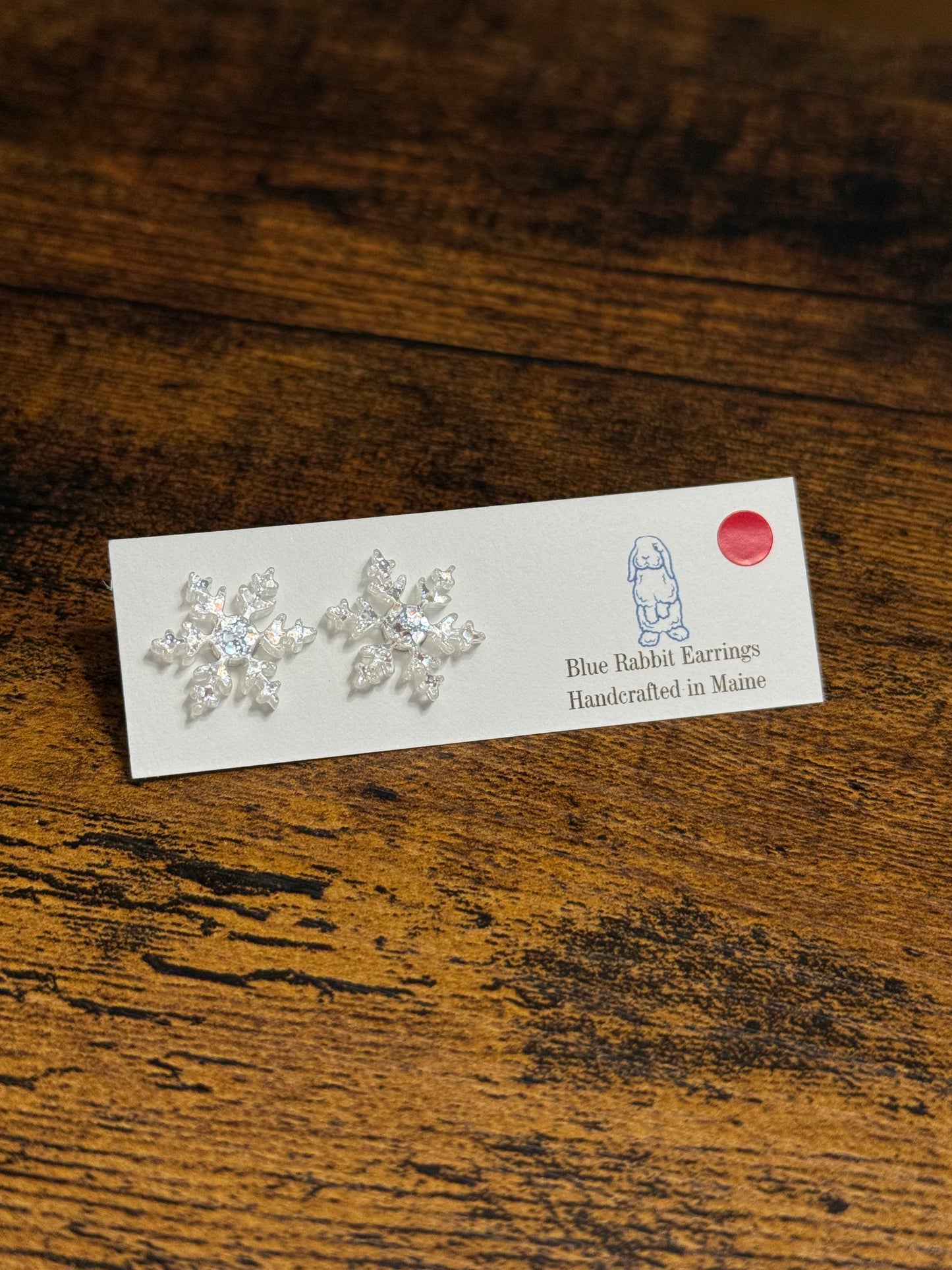 Acrylic Snowflake Studs