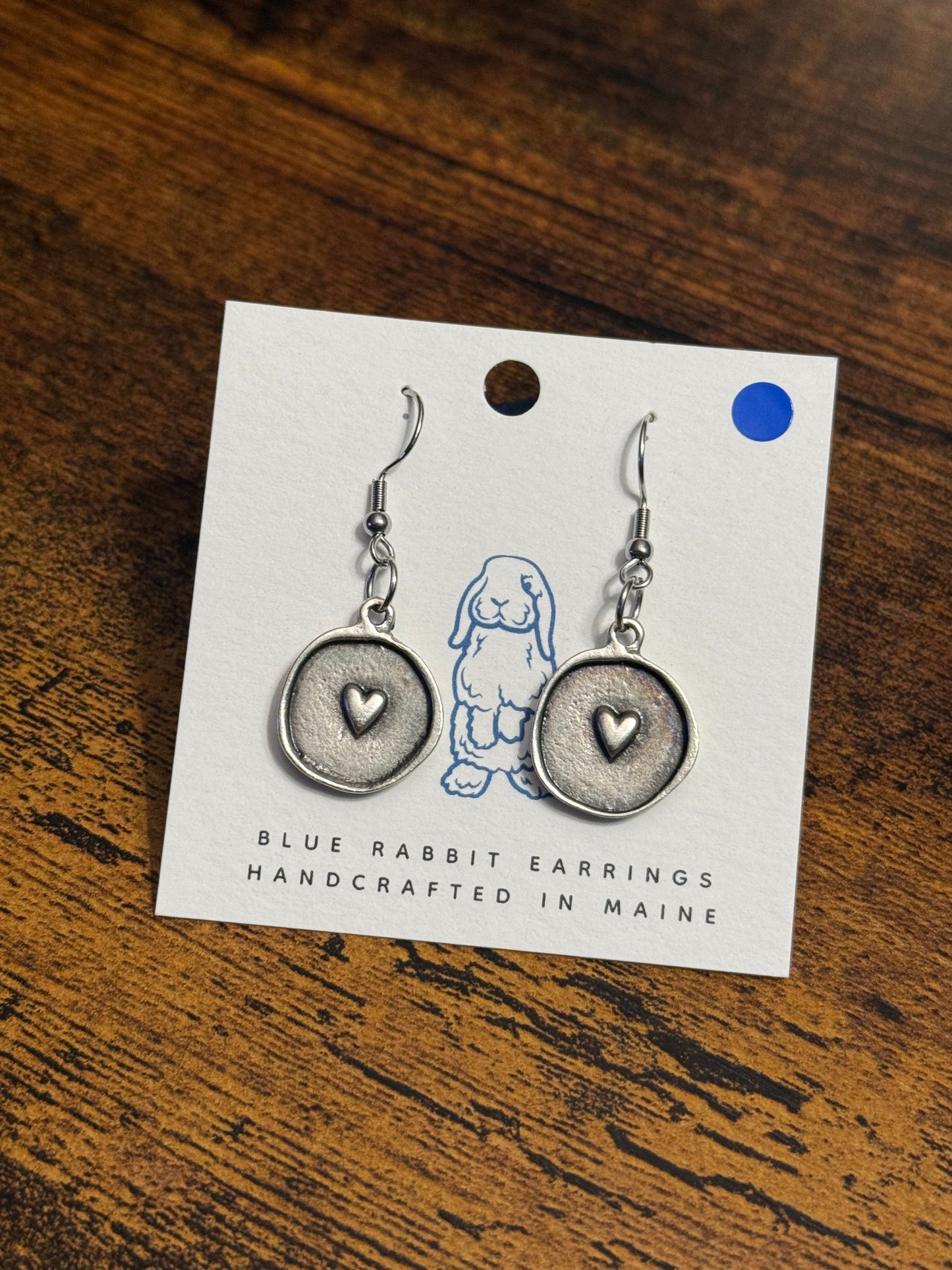 Antique Silver Heart Earrings